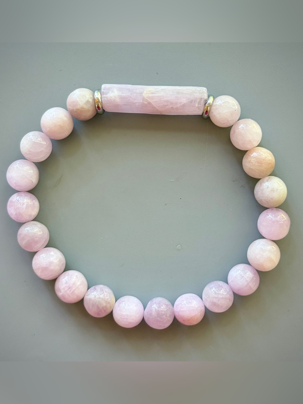 Soft Lavender Kunzite Handcrafted Bead Bracelet